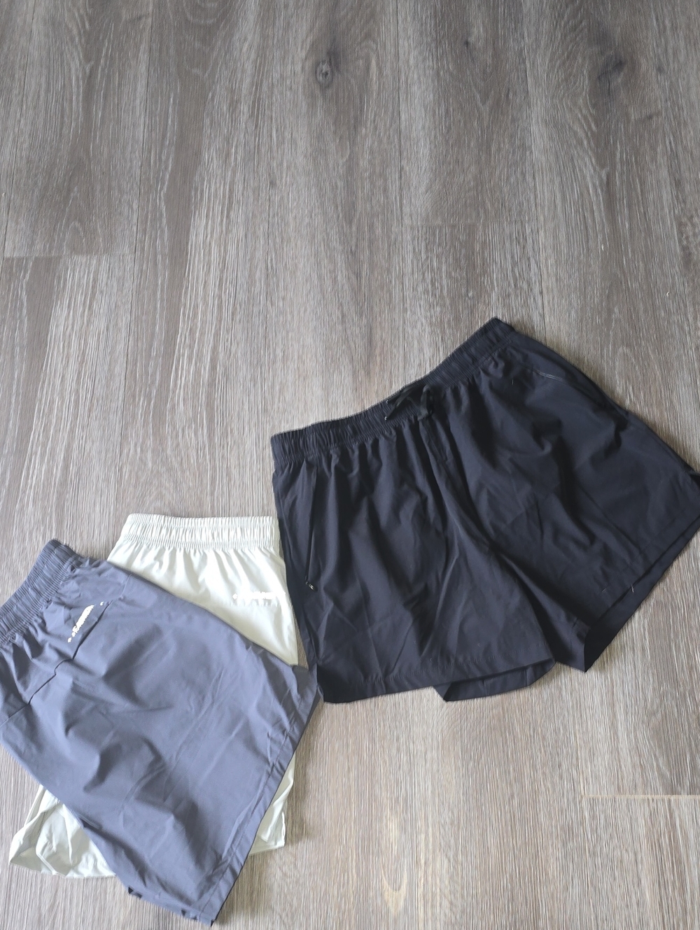 Women’s Athletic Shorts — Black, Gray, Cream